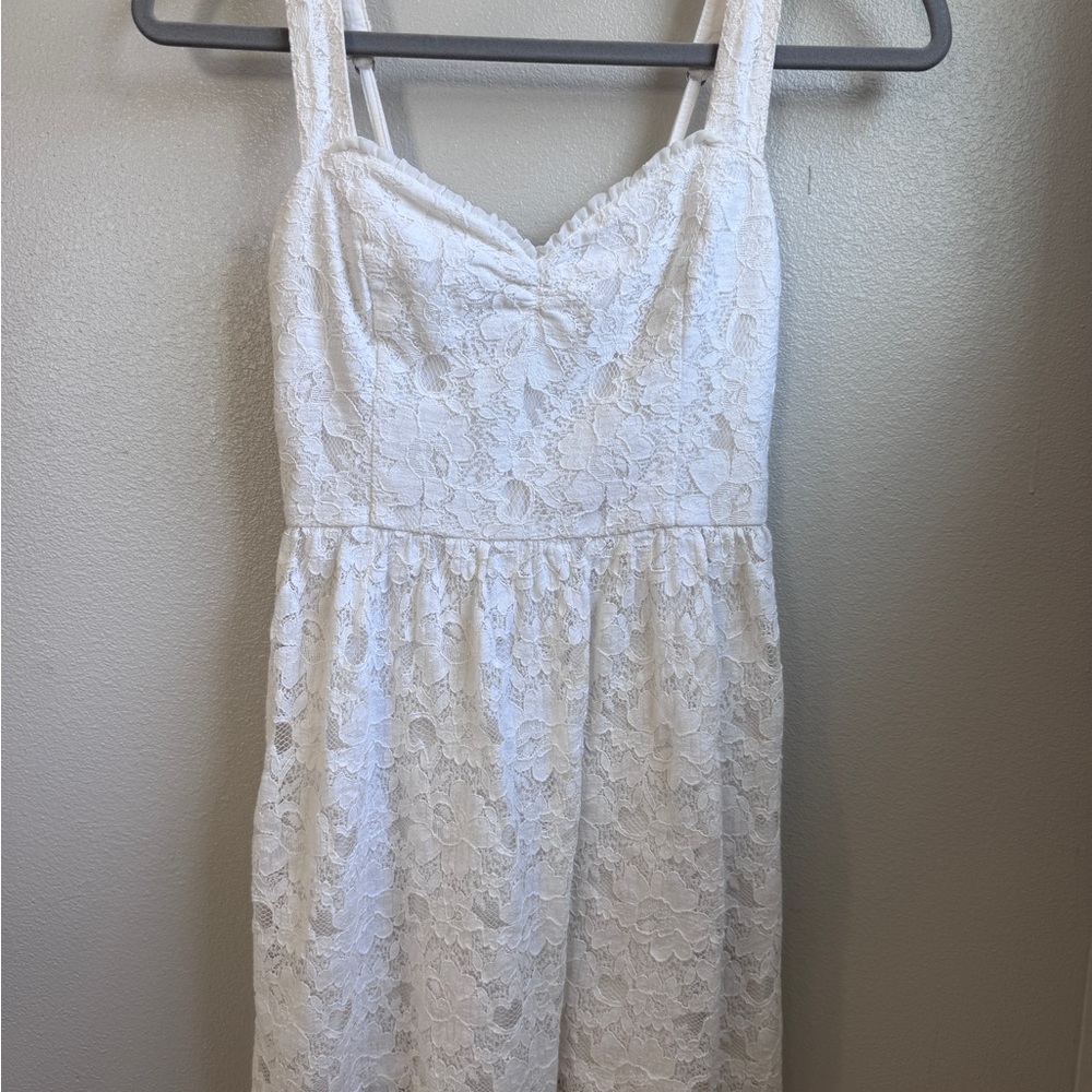 Hollister White Lace Mini Dress